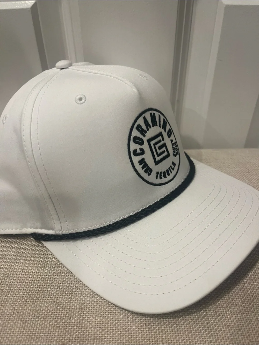 NEW MEN'S WHITE BASEBALL HAT- GRAN CORAMINO TEQUILA